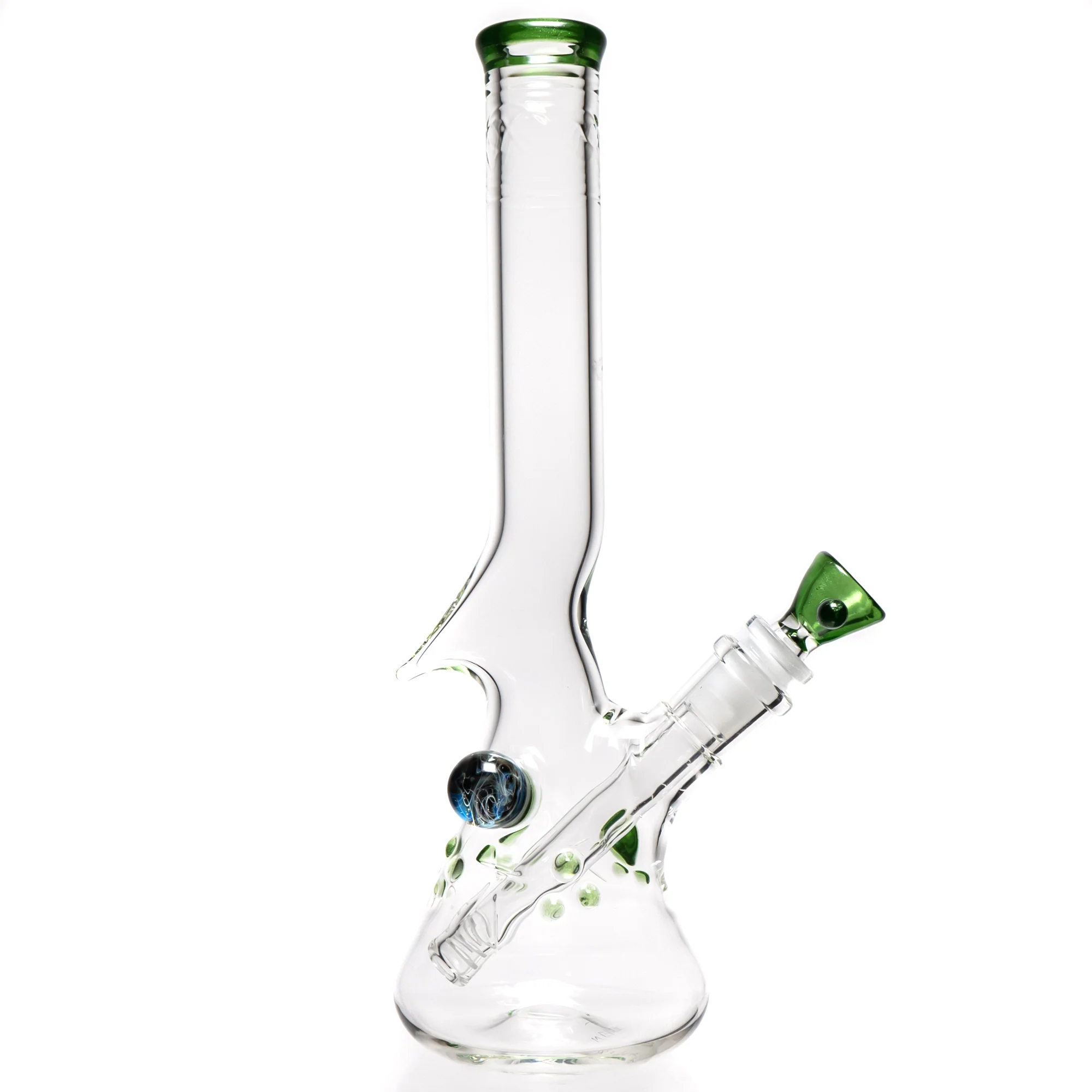 Wil Glass - Mini Beaker - 32x4 - Green Stardust Accents - Image 3